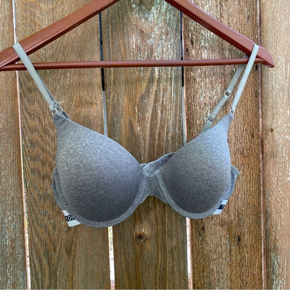 TOMMY HILFIGER Women’s Gray Push Up T Shirt Underwire Bra Size 36C - Picture 1 of 10